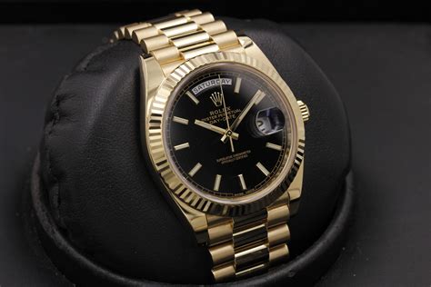 rolex watch mens black and gold|Rolex day date 40 yellow gold.